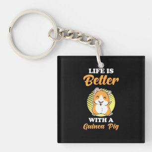 Life is Better With A Guinea Pig Key Ring