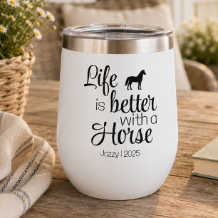 Life Is Better With A Horse Custom Script Minimal