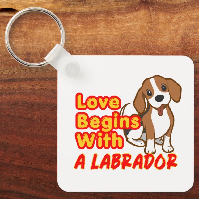 Life Is Better With a Labrador Funny Keychain (Front)