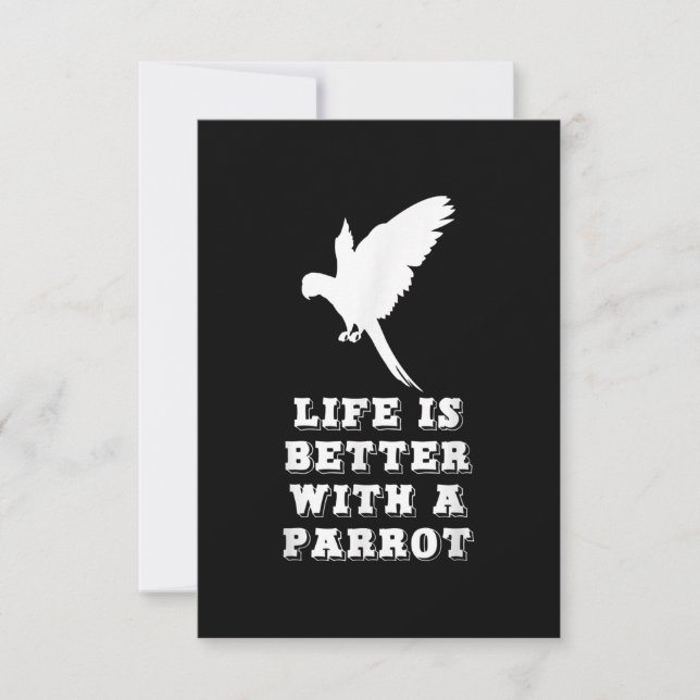 Life Is Better With A Parrot Lover Gift Christmas Card (Front)