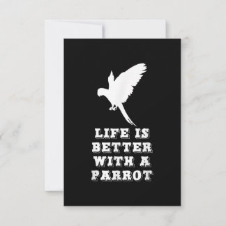 Life Is Better With A Parrot Lover Gift Christmas Card