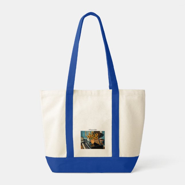 Life is better with a piano - awesome totebag! tote bag (Back)