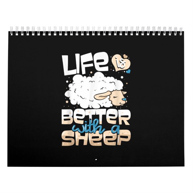 Life Is Better With A Sheep | Sheep Farmer Gift Calendar (Cover)