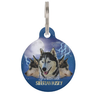 Life Is Better With A Siberian Husky Pet Tag
