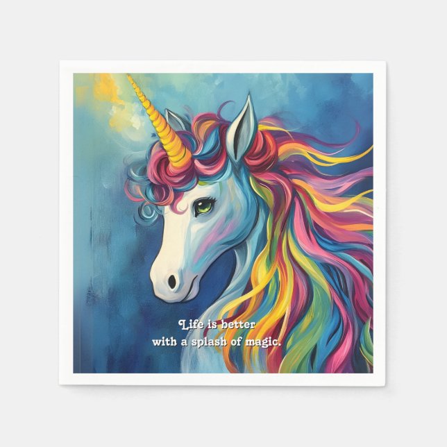 Life is better with a splash of magic. napkin (Front)