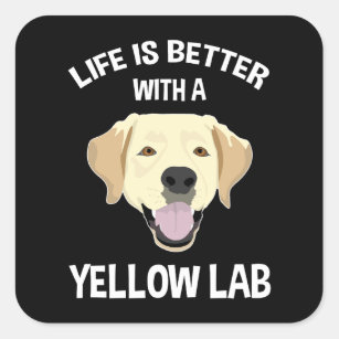Life Is Better With A Yellow Lab Square Sticker