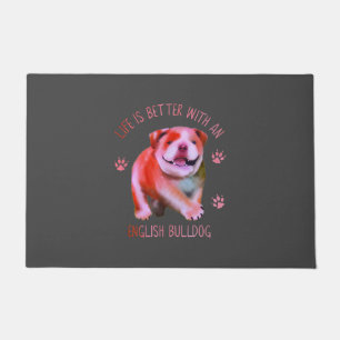 Life Is Better With An English Bulldog Funny Puppy Doormat