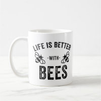 Life is Better with Bees cool honey bee Animal Fan