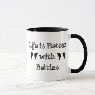 Life is Better with Belties Belted Galloway Cows Mug