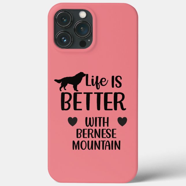 Life is better with bernese Dog, Bernese Lover Case-Mate iPhone Case (Back)