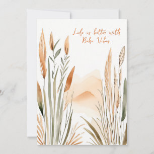 Life Is Better with Boho Vibes – w/ writting space Holiday Card