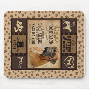 Life Is Better With Boxer Fleece Blanket, Dog Love Mouse Mat