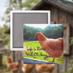 Life Is Better With Chickens Magnet