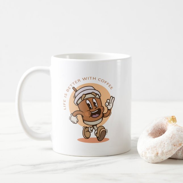 Life is better with coffee mug (With Donut)