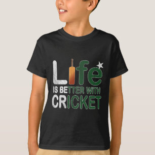 Life Is Better With Cricket Fan Gift Pakistan T-Shirt