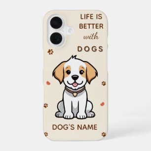 Life Is Better with Dogs – Custom Pet iPhone Case