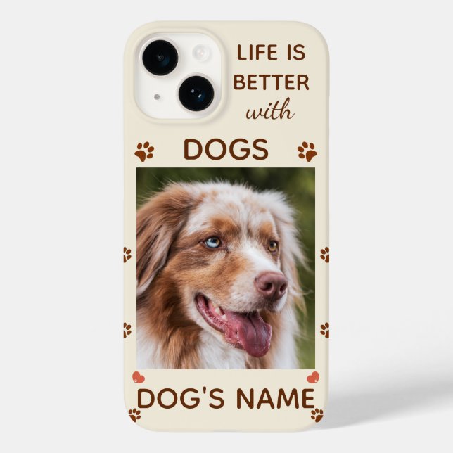 Life Is Better with Dogs – Custom Pet Phone Case (Back)