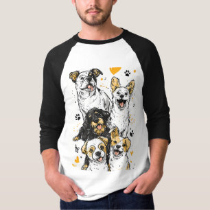 Life Is Better With Dogs – Funny Dog Lover Graphic T-Shirt