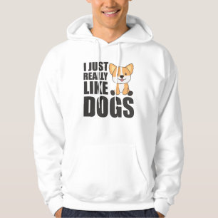 Life Is Better With Dogs Sweet Corgi Dog Pink Hoodie