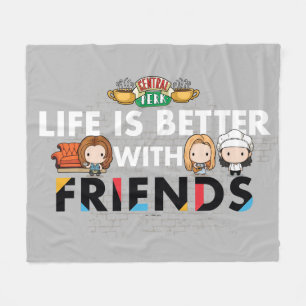 Life is Better with FRIENDS™ Chibi Art Fleece Blanket