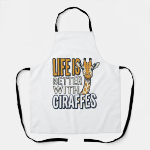 Life Is Better With Giraffes Vintage Shirt Design_ Apron