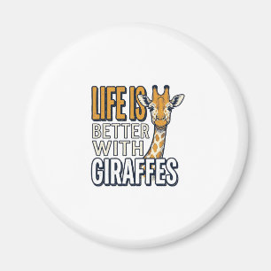 Life Is Better With Giraffes Vintage Shirt Design_ Magnet