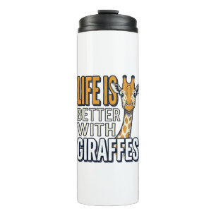 Life Is Better With Giraffes Vintage Shirt Design_ Thermal Tumbler