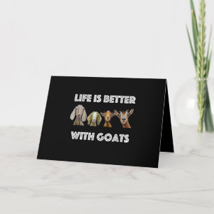 Life Is Better With Goats, Goat Lover, Goat Gift Card