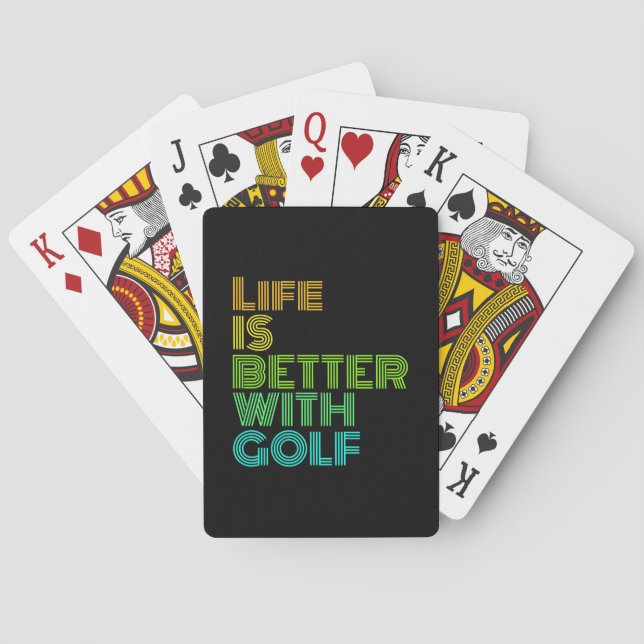 Life Is Better With Golf Playing Cards (Back)