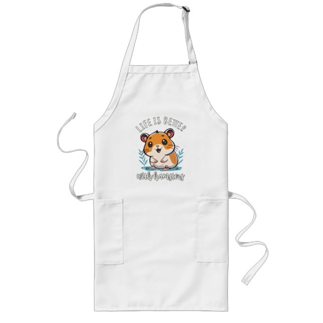 Life Is Better With Hamsters Long Apron (Front)