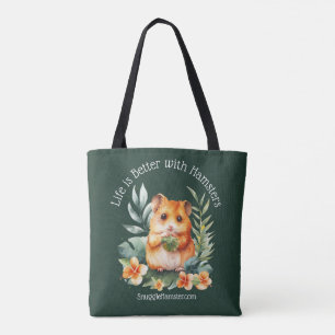 Life is Better with Hamsters   SnuggleHamster Tote Bag