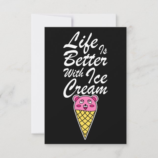 Life is Better with Ice Cream Thank You Card (Front)