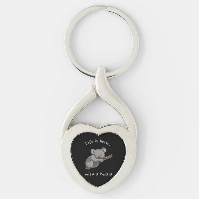 Life Is Better With Koala Key Ring (Front)