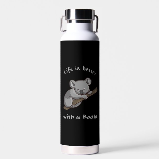 Life Is Better With Koala Water Bottle (Front)