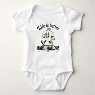 Life is better with marshmallows baby bodysuit