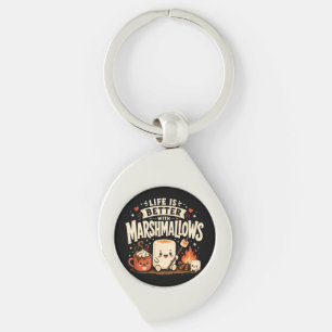 Life is better with marshmallows key ring