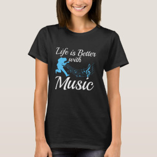 Life Is Better With Music Notes T-Shirt