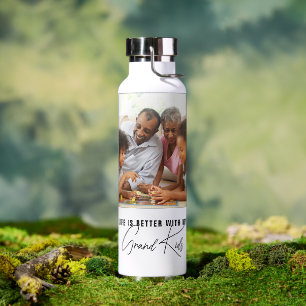 Life Is Better With My Grand Kids Photo Water Bottle
