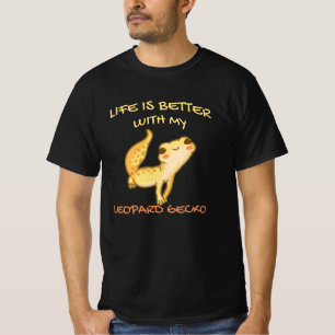 Life Is Better With My Leopard Gecko Gekko Men T-Shirt