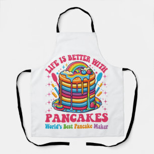 Life is Better With Pancakes Breakfast Food Day Apron