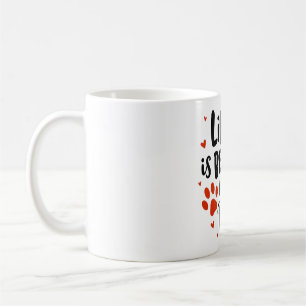 Life Is Better with Pets Mug – Cute Red Heart