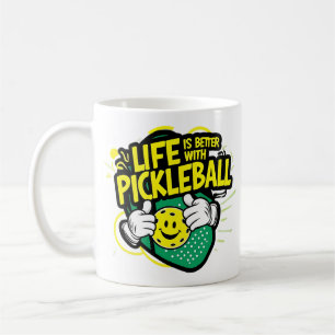 Life is better with pickleball coffee mug