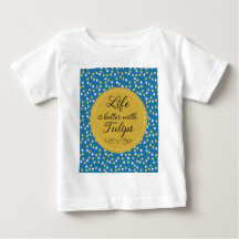 Life is better with Tulips - Blue yellow pattern
