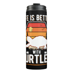 Life Is Better With Turtles Mini Turtle Thermal Tumbler