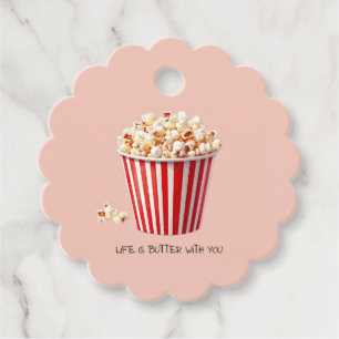 Life Is Butter With You Playful Movie Popcorn Favour Tags