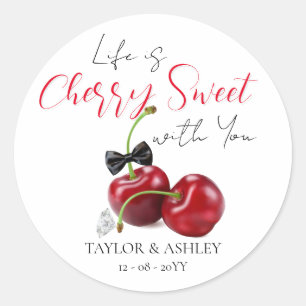 Life Is Cherry Sweet Classic Round Sticker