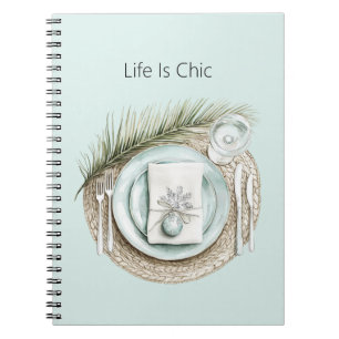 Life is Chic Tropical Place Setting Notebook
