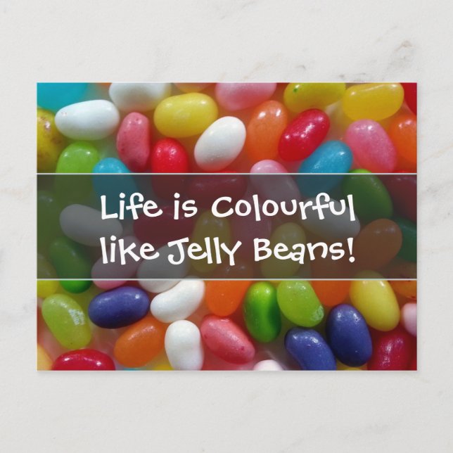 Life is colourful like Jelly Beans Postcard (Front)