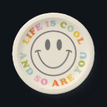 Life Is Cool Happy Smiling Face Emoji Paper Plate<br><div class="desc">Life Is Cool Happy Smiling Face Emoji</div>