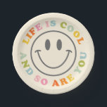 Life Is Cool Happy Smiling Face Emoji Paper Plate<br><div class="desc">Life Is Cool Happy Smiling Face Emoji</div>